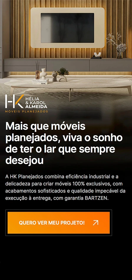 Projeto HK com landing page de alta conversão desenvolvida por Lukka Designer